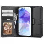  Tech-Protect fekete Waller Book / Flip tok kártyatartóval Samsung Galaxy A55 készülékhez