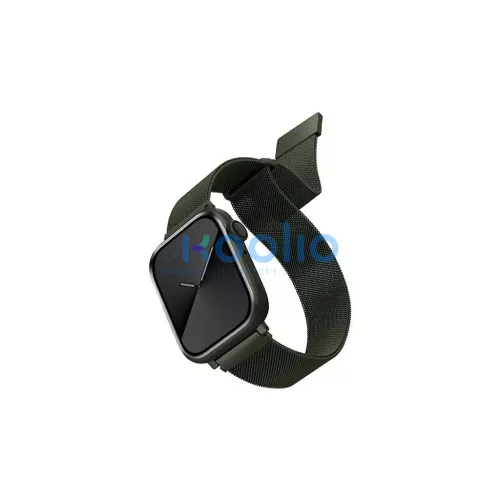 UNIQ Dante Strap Apple Watch Series 1/2/3/4/5/6/7/8/SE/SE2/SE3 készülékhez 38/40/41mm rozsdamentes acél szíj zöld