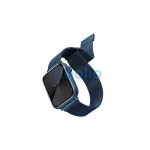 UNIQ Dante Strap Apple Watch Series 1/2/3/4/5/6/7/8/9/SE/SE2/SE3 készülékhez rozsdamentes acél szíj 42/44/45mm kék