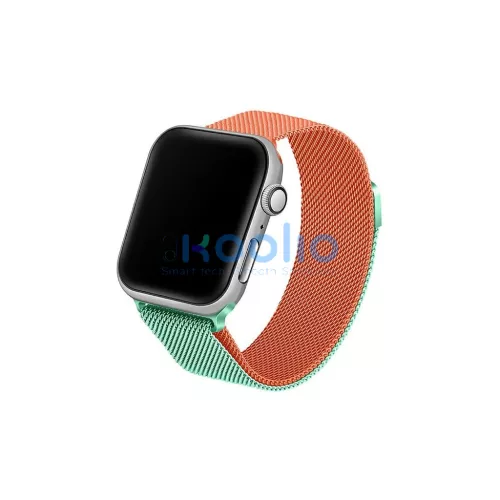 Beline Apple Watch készülékhez acél óraszíj 42/44/45/49mm zöld/narancssárga