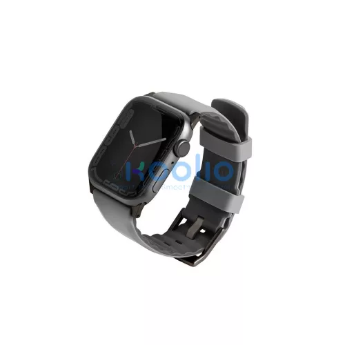 UNIQ Linus Airosoft Silicone szíj Apple Watch Series 1-8/SE/SE2/SE3 38/40/41 mm készülékhez krétaszürke