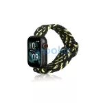 Beline Apple Watch készülékhez textil szíj 38/40/41mm fekete/lime zöld