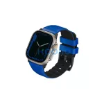 UNIQ Linus Strap Apple Watch Series 1-8/SE/SE2/SE3/Ultra1/2/3 42/44/45/49mm készülékhez szíj Airosoft Silicone kék