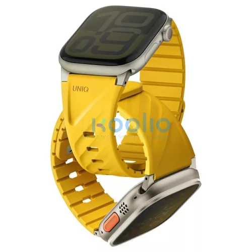 UNIQ Fluo Apple Watch készülékhez szíj 49/46/45/44/42/41/40mm Magnetic sárga