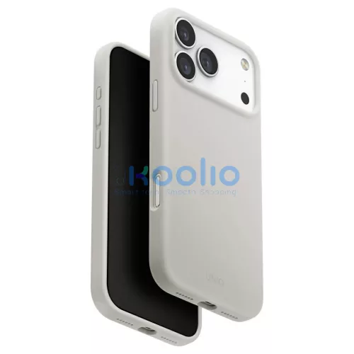 UNIQ Lino tok iPhone 17 Pro Max készülékhez Magclick Charging világosszürke