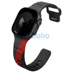 UNIQ Stride De Rubber szíj Apple Watch 49/46/45/44mm készülékhez szénszürke