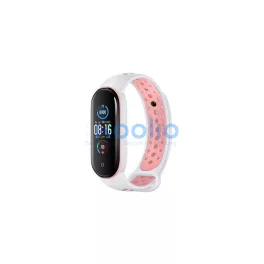   Beline Design Mi Band 7/6/5 szíj Mi Band készülékhez fehér-rózsaszín