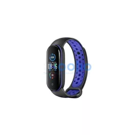 Beline Design Mi Band 7/6/5 készülékhez szíj fekete-kék