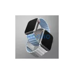 UNIQ Revix Strap Apple Watch Series 1-9/SE/SE2/SE3 készülékhez szíj 38/40/41mm fordítható mágneses fehér-kék