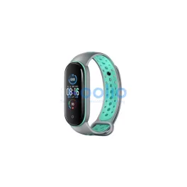   Beline Design Mi Band 7/6/5 készülékhez szíj szürke-zöld