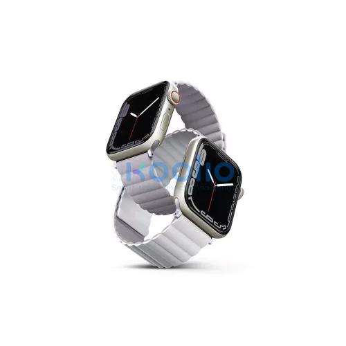 UNIQ Revix Strap Apple Watch Series 1-8/SE/SE2/SE3 készülékhez (38/40/41 mm) – Reversible Magnetic – lila-fehér
