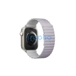 UNIQ Revix Strap Apple Watch Series 1-8/SE/SE2/SE3 készülékhez (38/40/41 mm) – Reversible Magnetic – lila-fehér