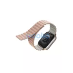 UNIQ Revix Strap Apple Watch Series 1-8/SE/SE2/SE3 készülékhez 38/40/41mm Reversible Magnetic rózsaszín-bézs