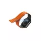 UNIQ Revix Strap AppleWatch Series1-9/SE1/2/3/Ultra2/3 készülékhez 42/44/45/49mm fordítható mágneses szürke–narancssárga
