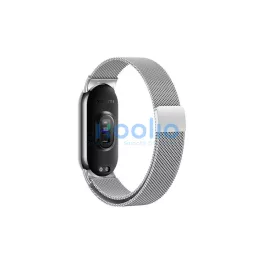 Beline Mi Band 10/9/8 készülékhez mágneses szíj ezüst