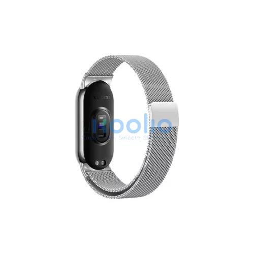 Beline Mi Band 10/9/8 készülékhez mágneses szíj ezüst