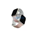 UNIQ Revix Premium szíj Apple Watch Series1-8/SE/SE2/SE3 készülékhez 38/40/41 Edition Reversible Mag rózsaszín-fehér