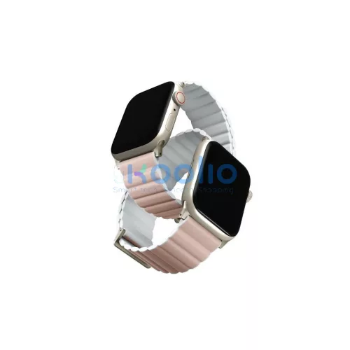 UNIQ Revix Premium szíj Apple Watch Series1-8/SE/SE2/SE3 készülékhez 38/40/41 Edition Reversible Mag rózsaszín-fehér