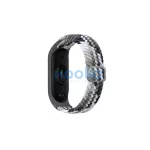 Beline Mi Band 10/9/8 készülékhez nylon szíj fekete-fehér