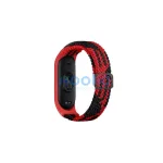 Beline Mi Band 10/9/8 készülékhez nylon szíj fekete-piros