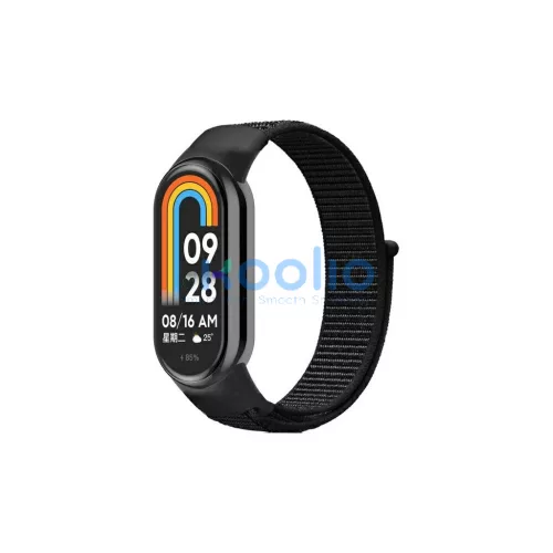 Beline Mi Band 10/9/8 NylonLoop szíj fekete