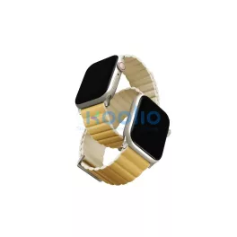   UNIQ Revix prémium szíj Apple Watch Series 1-8/SE/SE2/3/Ultra1/2/3 42/44/45/49 Edition készülékhez sárga-beige