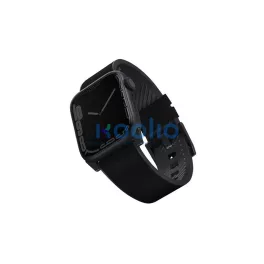   UNIQ Straden Apple Watch Series 1-8/SE/SE2/3/Ultra1/2/3 készülékhez bőr hibrid szíj 42/44/45/49 fekete