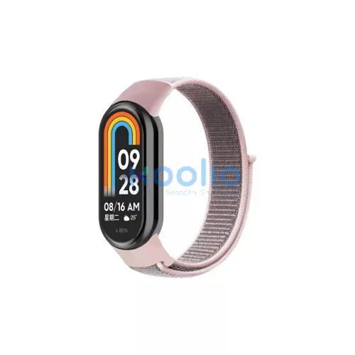 Beline NylonLoop szíj Mi Band 10/9/8 készülékhez, rózsaszín