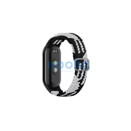   Beline Mi Band 10/9/8 készülékhez Textile szíj fekete/fehér