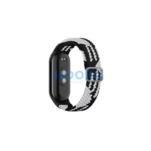 Beline Mi Band 10/9/8 készülékhez Textile szíj fekete/fehér