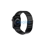 UNIQ Strova Strap Apple Watch 42/44/45 mm Series 4/5/6/7/SE készülékhez rozsdamentes acél éjfekete