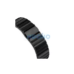 UNIQ Strova Strap Apple Watch 42/44/45 mm Series 4/5/6/7/SE készülékhez rozsdamentes acél éjfekete