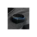 UNIQ Strova Strap Apple Watch 42/44/45 mm Series 4/5/6/7/SE készülékhez rozsdamentes acél éjfekete