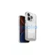 UNIQ tok Air Fender ID – iPhone 15 Pro 6.1 készülékhez, kártyatartó, bőrszínű, átlátszó