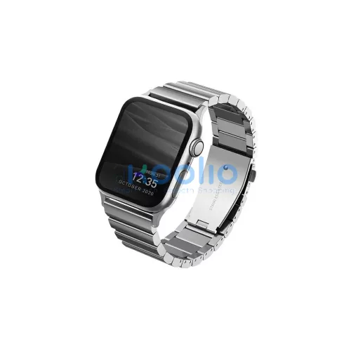 UNIQ Strova Strap Apple Watch készülékhez 42/44/45mm Series 1/2/3/4/5/6/7/8/9/10 rozsdamentes acél sterling ezüst