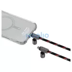 Univerzális telefonos nyakpántos kábel 2in1 Skinarma Dyno Ve USB-C/USB-C fekete