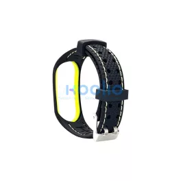   Beline Mi Band 3/4 készülékhez Sport csuklópánt fekete/lime zöld