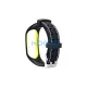Beline Mi Band 3/4 készülékhez Sport csuklópánt fekete/lime zöld