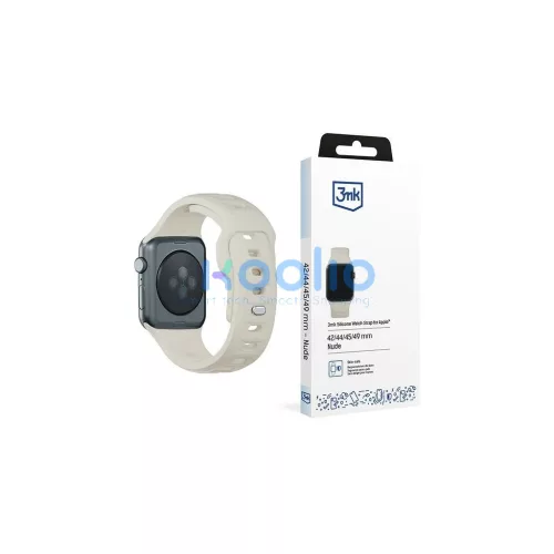 3MK szilikon óraszíj Apple Watch 42/44/45/49mm készülékhez bézs