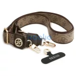 Univerzális kulcstartó Guess CBDY 4G Tether Patch Strass Metal Logo barna