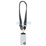 Univerzális kulcstartó pánt Guess CBDY 4G Tether Patch Strass Metal Logo fekete
