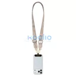 Univerzális kulcstartó Guess CBDY 4G Tether Patch Strass Metal Logo rózsaszín