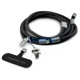   Universal Karl Lagerfeld CBDY Ikonik Charm USB-C/USB-C kábel pánt fekete