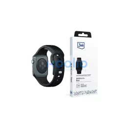   3MK szilikon óraszíj, Apple Watch 38/40/41mm készülékhez, fekete