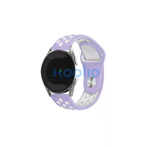 Beline 20 mm sport szilikon óraszíj lila-fehér