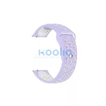 Beline 20 mm sport szilikon óraszíj lila-fehér