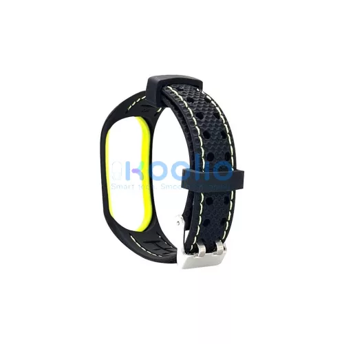 Beline szíj Mi Band 7 Sport készülékhez, fekete/limezöld