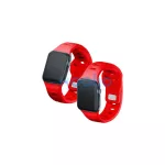 3MK szilikon óracsíj Apple Watch 42/44/45/49mm készülékhez piros