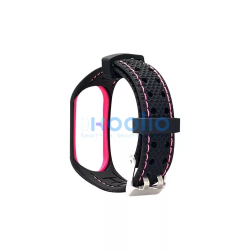 Beline szíj Mi Band 7 Sport készülékhez fekete/rózsaszín