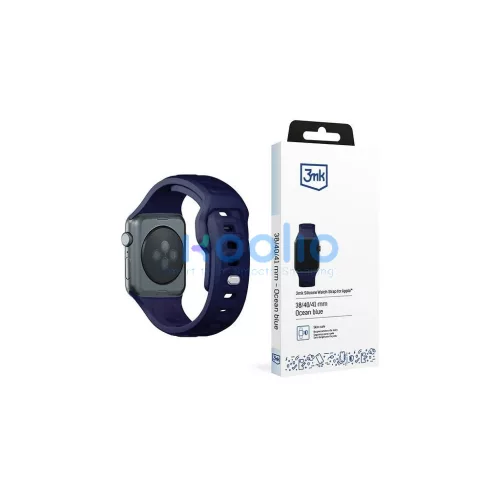 3MK szilikon óraszíj Apple Watch 38/40/41mm készülékhez óceánkék